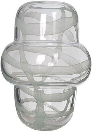 Vaso Decorativo Vidro Verde 25,5cm