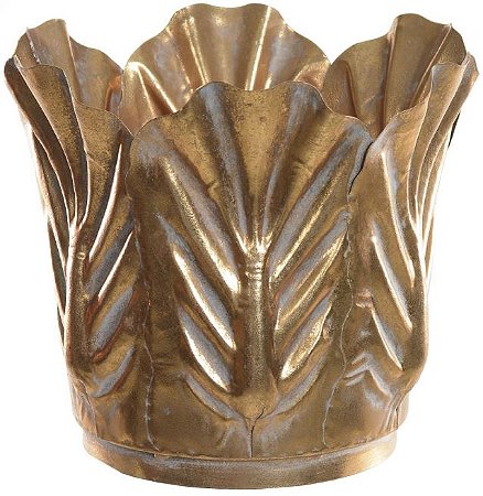 Vaso Decorativo Metal Bronze 21cm