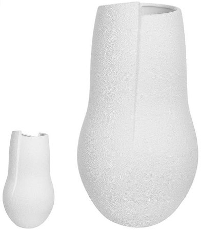 Vaso Decorativo Ceramica Branco 39cm