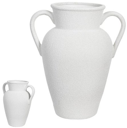 Vaso Decorativo Ceramica Branco 37cm