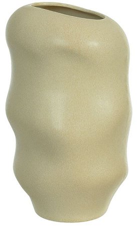 Vaso Decorativo Ceramica Bege 20,5cm