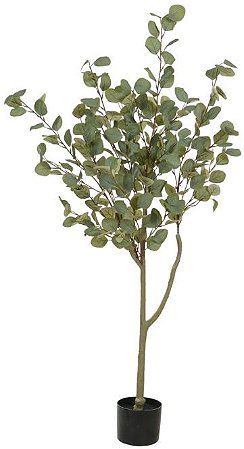 Planta Artificial Arvore Eucalipto C/Pote X240 Verde 1,4cm