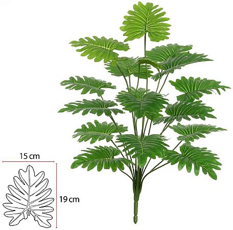 Planta Artificial Arvore Philo Real Toque X18 Verde 75cm