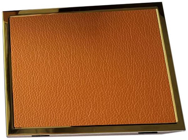 Caixa Decorativa MDF Marrom Dourado 18,5cm