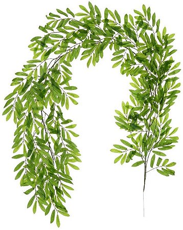 Planta Artificial Folhagem Guirlanda Figueira Real Toque X528 Verde 2m