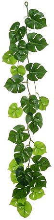 Planta Artificial Folhagem Costela De Adao Guirlanda Real Toque X25 Verde 1,20cm