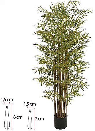 Planta Artificial Arvore Bamboo Japones C/Pote X4240 Verde 2,58cm
