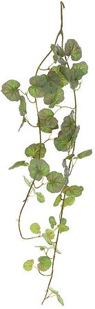Planta Artificial Folhagem Geranio Pendurar X49 Verde Outono 1M