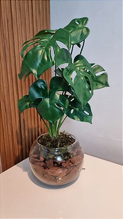 Arranjo Aquário Com Costela de Adão 40cm mod. 0408