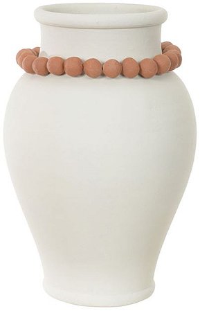 Vaso Decorativo Ceramica Off White 32cm