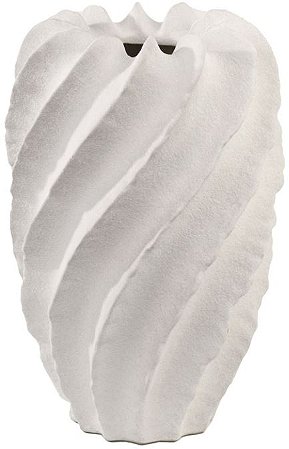 Vaso Decorativo Porcelana Branco 35,5cm