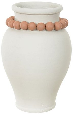 Vaso Decorativo Ceramica Off White 27cm