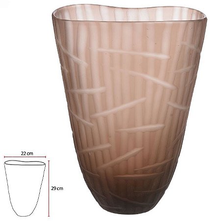 Vaso Decorativo Vidro Areia 29cm