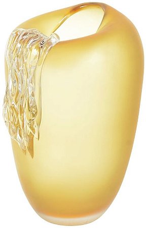 Vaso Decorativo Vidro Ambar Fosco 27cm