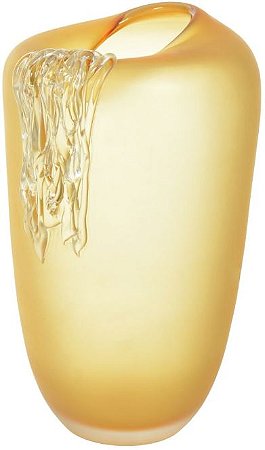 Vaso Decorativo Vidro Ambar Fosco 36cm