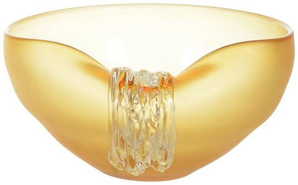 Vaso Decorativo Vidro Ambar Fosco 16cm
