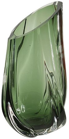 Vaso Decorativo Vidro Verde 23cm