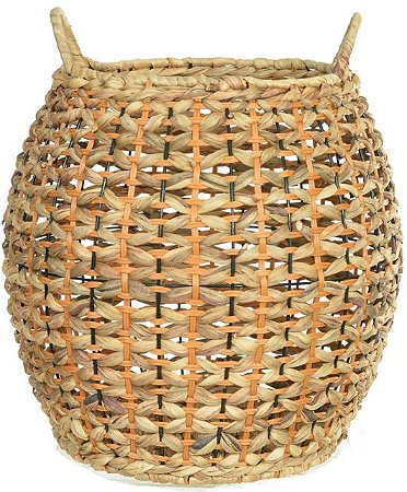 Cesto Decorativo Fibra Natrual Bege 45cm
