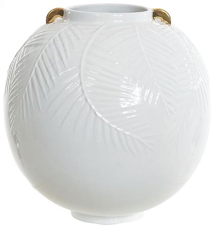 Vaso Decorativo Ceramica Branco 30cm