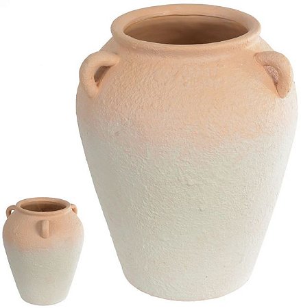 Vaso Decorativo Ceramica Terracota Bege 30cm