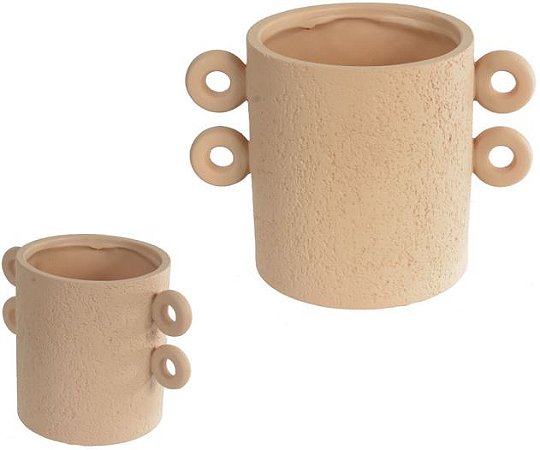 Vaso Decorativo Ceramica Terracota Bege 16cm
