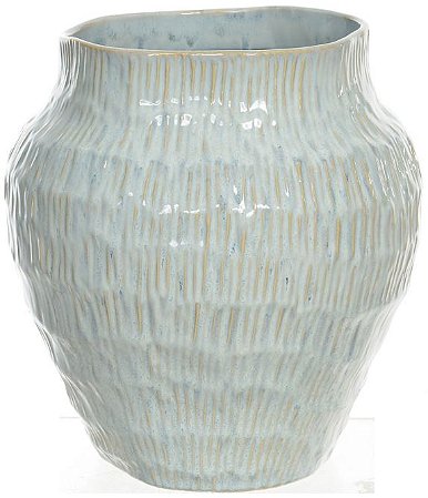 Vaso Decorativo Ceramica Azul 28cm