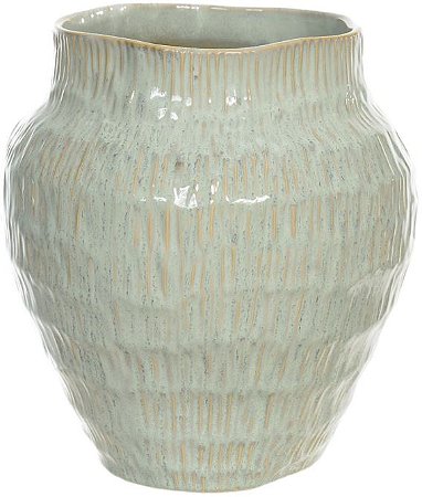 Vaso Decorativo Ceramica Verde 28cm