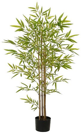 Planta Artificial Arvore Bamboo Real Toque C/Pote X762 Verde 1,2cm