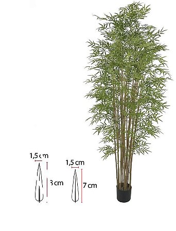 Planta Artificial Arvore Bamboo Japones C/Pote X4240 Verde 2,58cm