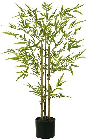 Planta Artificial Arvore Bamboo Real Toque C/Pote X467 Verde 1,06cm