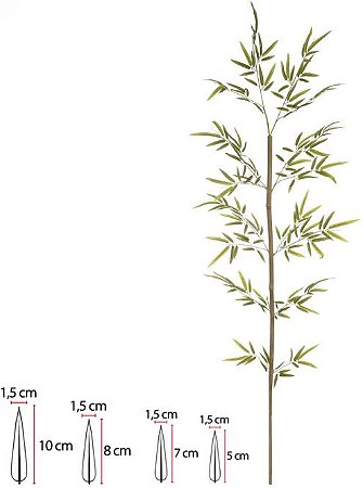 Planta Artificial Arvore Bamboo Real Toque X216 Verde 1,5m