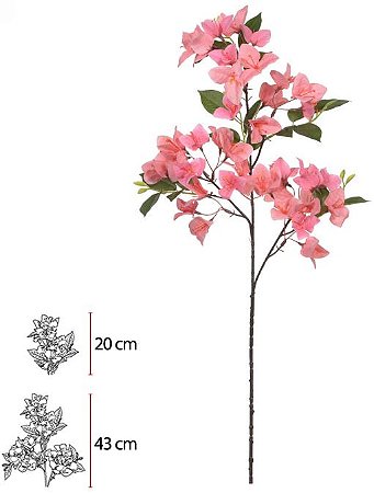 Haste Bougainville X42 Rosa 78cm