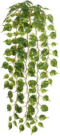 Planta Artificial Folhagem Jiboia Pendente X159 Verde Creme 1M