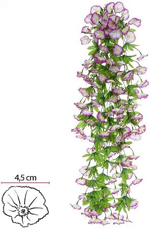 Planta Artificial Folhagem Margarida Pendente X118 Lavanda 85cm