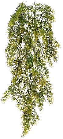 Planta Artificial Folhagem Grass Pendente X45 Verde Outono 78cm