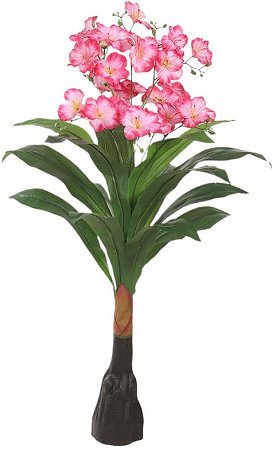 Planta Artificial Arvore Flor Real Toque X11 Rosa 90cm