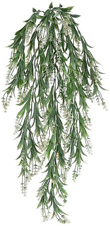 Planta Artificial Folhagem Grass Pendentes X45 Verde 77cm