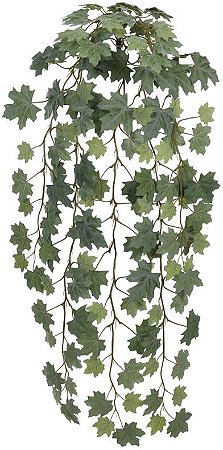 Planta Artificial Folhagem Maple Pendentes X134 Verde Frosted 1.14m