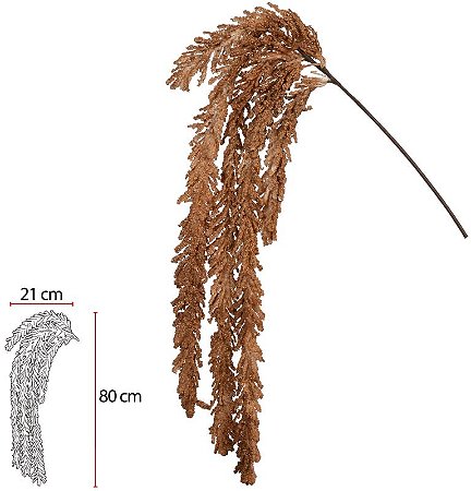 Planta Artificial Folhagem Amarantus Pendentes X5 Ocre Outono 1.35m