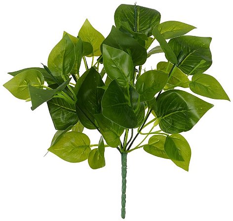 Planta Artificial Folhagem Jiboia Forracao X42 Verde 35cm