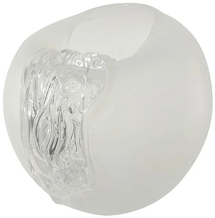 Vaso Decorativo Vidro Transparente Fosco 23cm