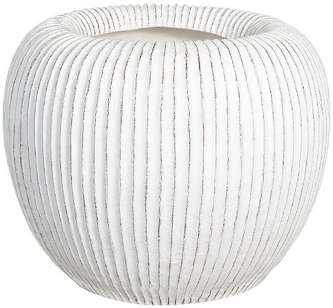 Vaso Decorativo Ceramica Branco 34cm