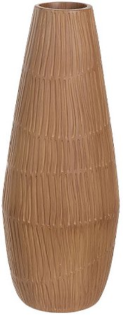 Vaso Decorativo Poliresina Texturizado Marrom 39cm