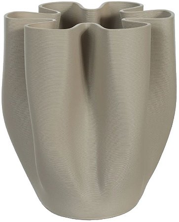 Vaso Decorativo Ceramica 3D Bege 21cm