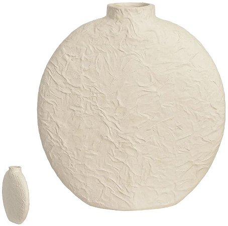 Vaso Decorativo Ceramica Textura Bege 8cm
