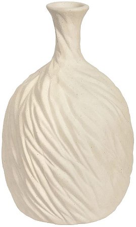 Vaso Decorativo Ceramica Textura Bege 25cm