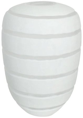 Vaso Decorativo Vidro Branco 17,5cm