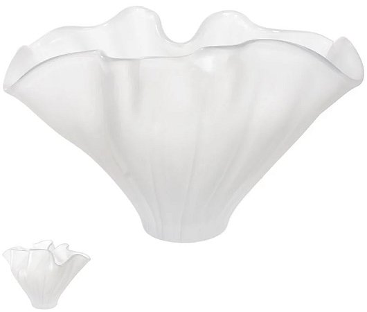 Vaso Decorativo Vidro Transparente Fosco 20cm