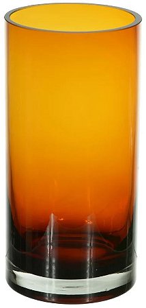 Vaso Decorativo Vidro Ambar 24,5cm