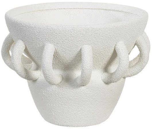 Vaso Decorativo Ceramica Branco 25,5cm